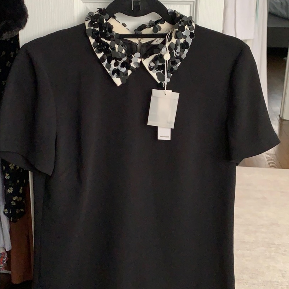 New Trina Turk sequin collar top